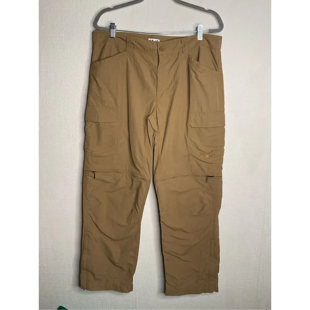 North Face Pants‎ Mens 36 Tan Convertible Cargo Shorts Outdoor Hiking Trail